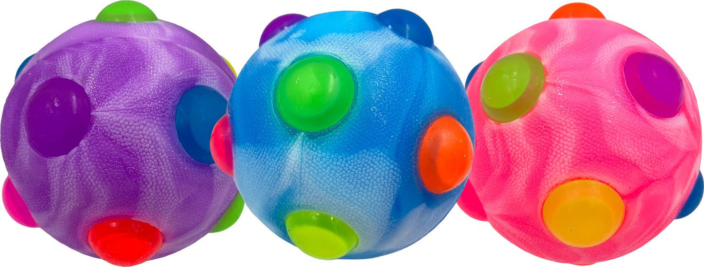 1x Hem & Boo Flashing Nobbly Ball 10cm