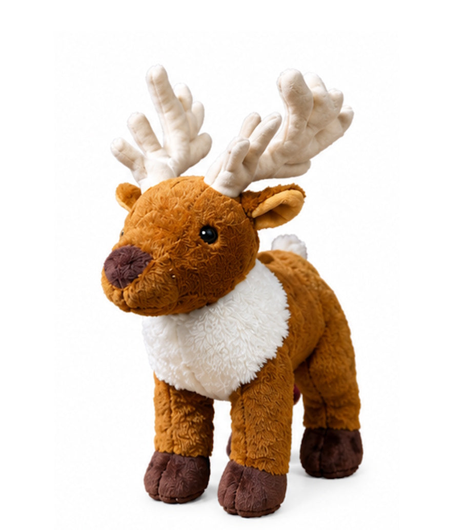 Hem & Boo Winter Toy Reindeer Soft Squeaky Dog Toy