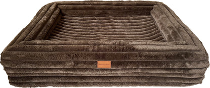 Hem & Boo Premium Orthopaedic Memory Foam Rectangular Brown Bed 93 x 70 x 20cm