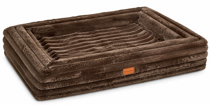 Hem & Boo Premium Orthopaedic Memory Foam Rectangular Brown Bed 93 x 70 x 20cm