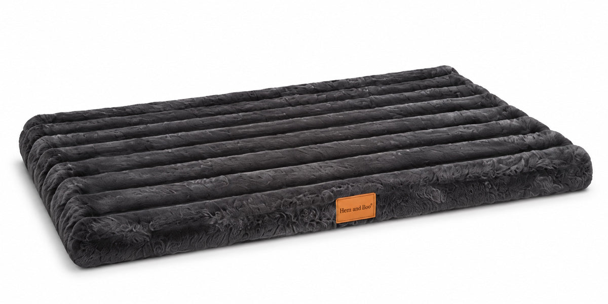 Hem & Boo Superplush Dog Mat Grey S 75 x 50 x 4cm