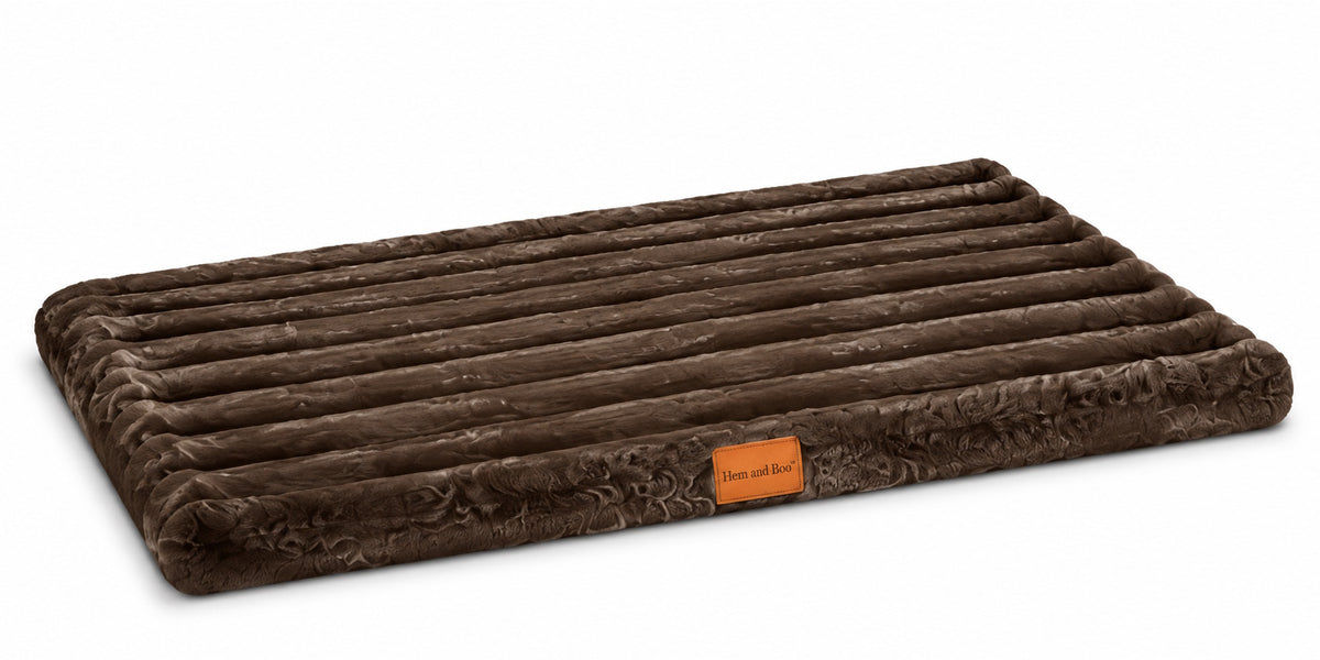 Hem & Boo Superplush Dog Mat Brown XS 60 x 45 x 4cm