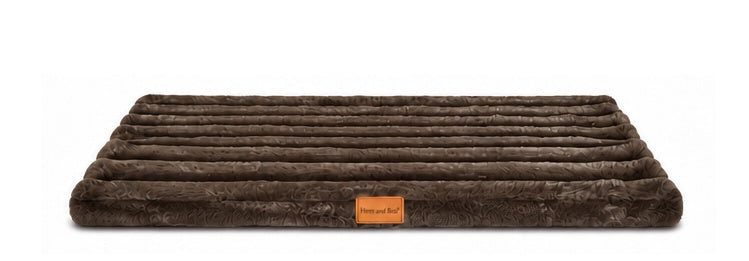 Hem & Boo Superplush Dog Mat Brown S 75 x 50 x 4cm