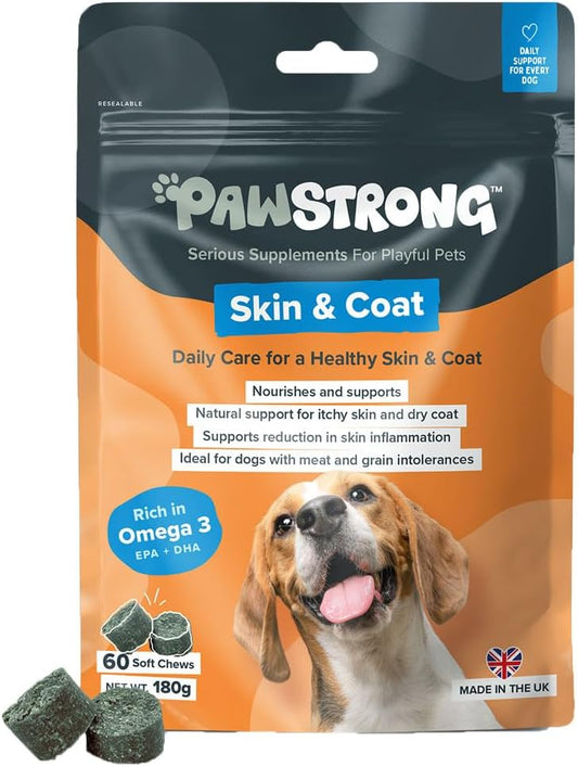 Pawstrong Skin & Coat Supplement For Dogs 180g