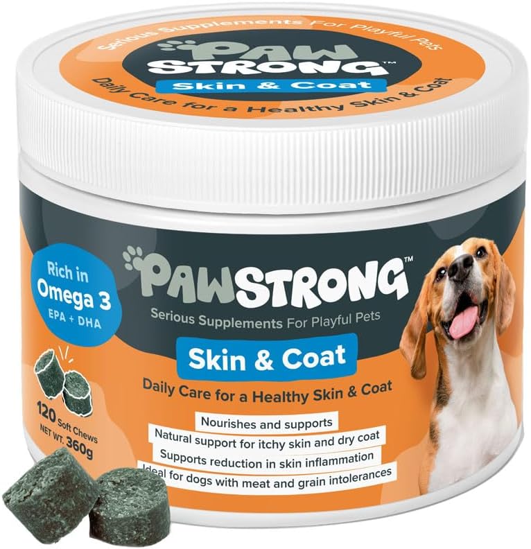 Pawstrong Skin & Coat Supplement For Dogs 360g