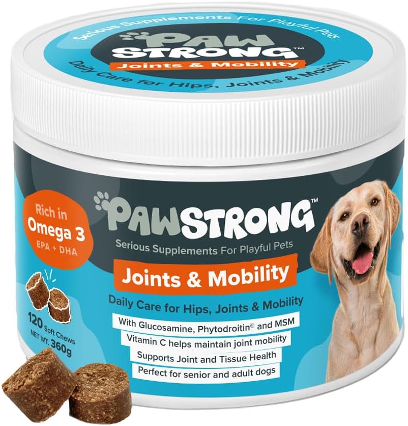 Pawstrong Joints & Mobility Supplement For Dogs 360g