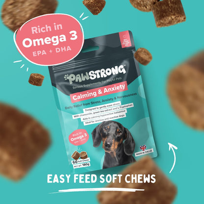 Pawstrong Calming & Anxiety Supplement For Dogs 180g