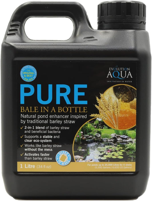Evolution Aqua Pure Bale In A Bottle Barley Straw For Ponds With Beneficial Bacteria 1000ml