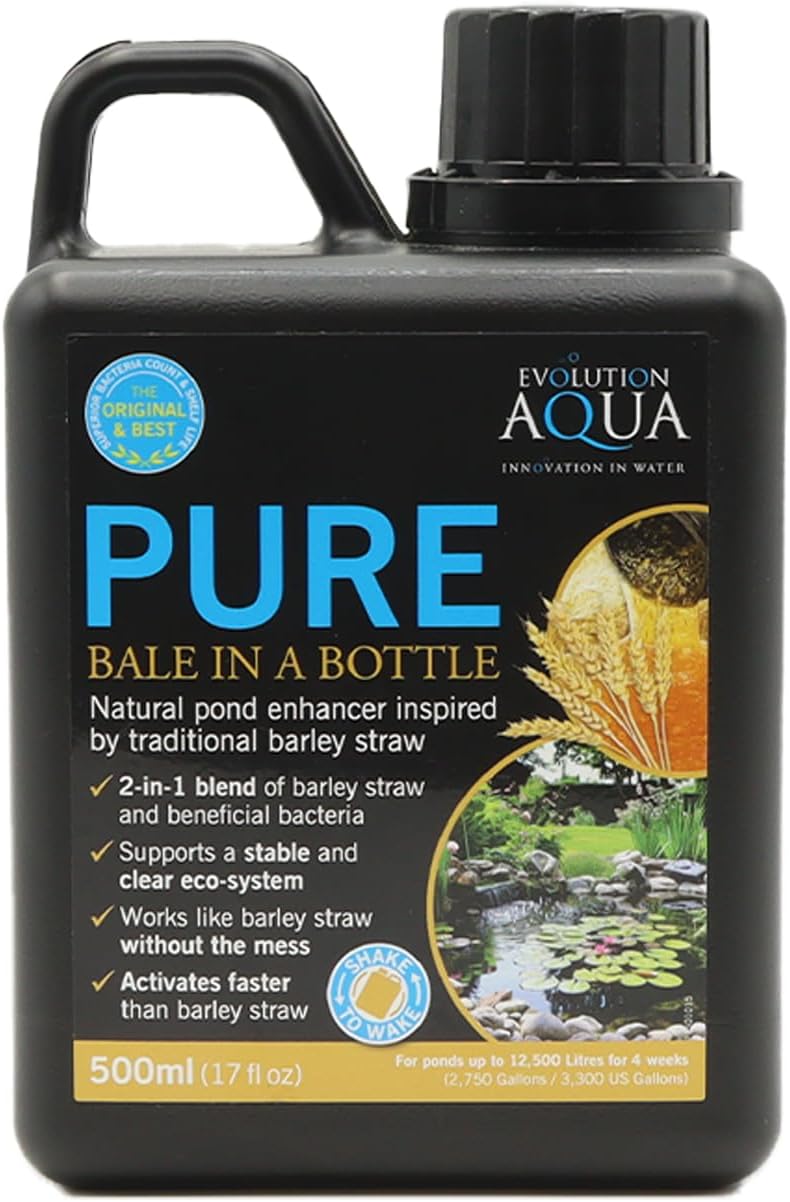 Evolution Aqua Pure Bale In A Bottle Barley Straw For Ponds With Beneficial Bacteria 500ml