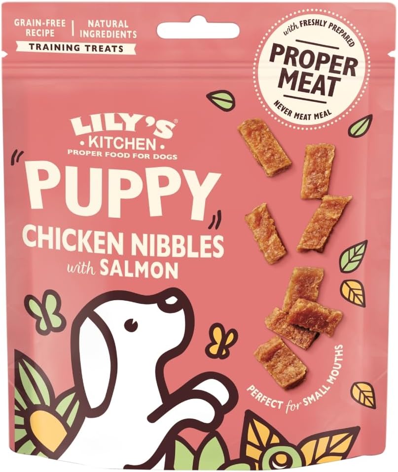 Lilys Kitchen Chicken Nibbles With Salmon Puppy Treats 70g