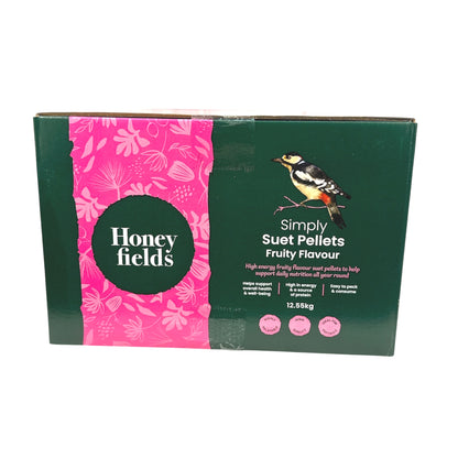 Honeyfields Wild Garden Bird Suet Pellets Bulk Fruity Flavour 12.55kg