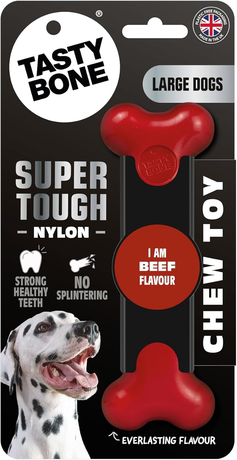 TastyBone Large Beef Nylon Dog Chew Toy