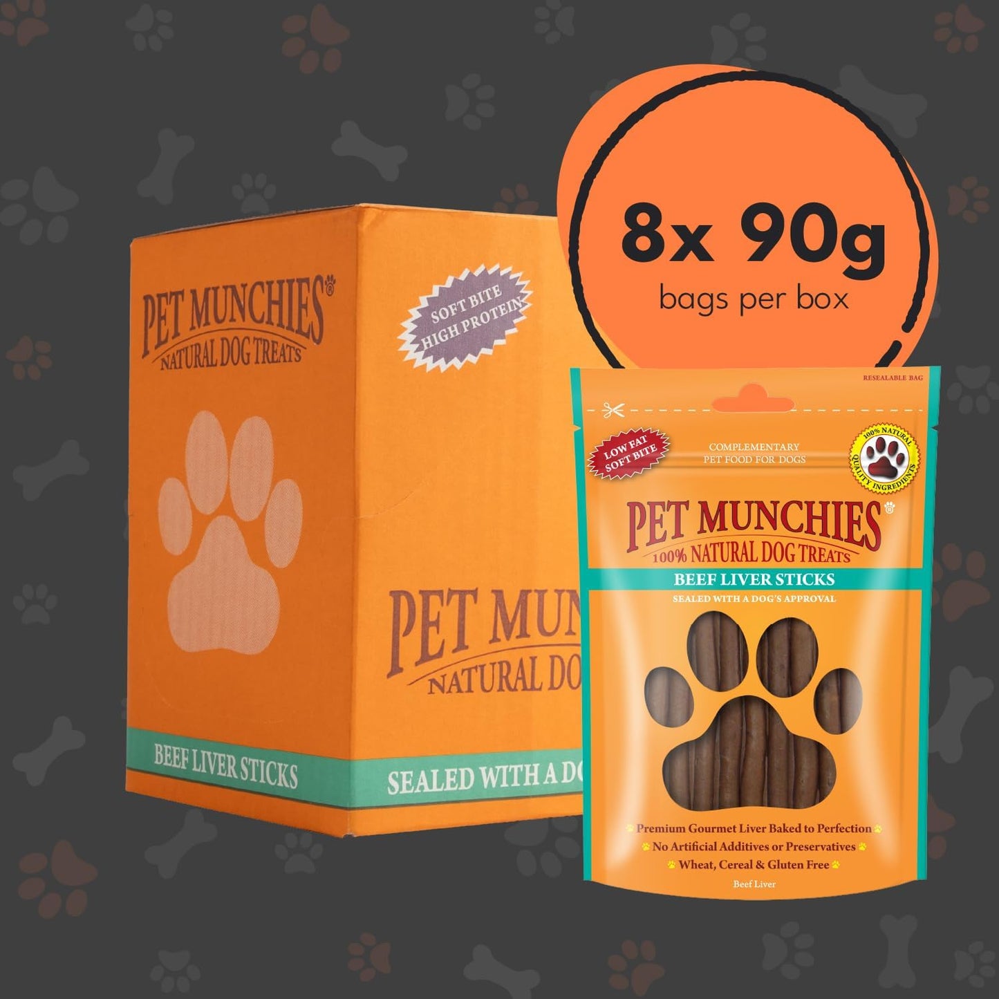 Pet Munchies Beef & Liver Sticks 90g