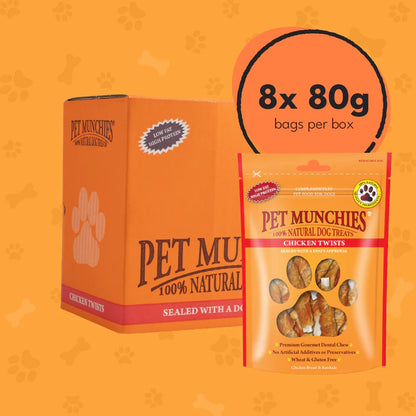 Pet Munchies Chicken Twists 80g