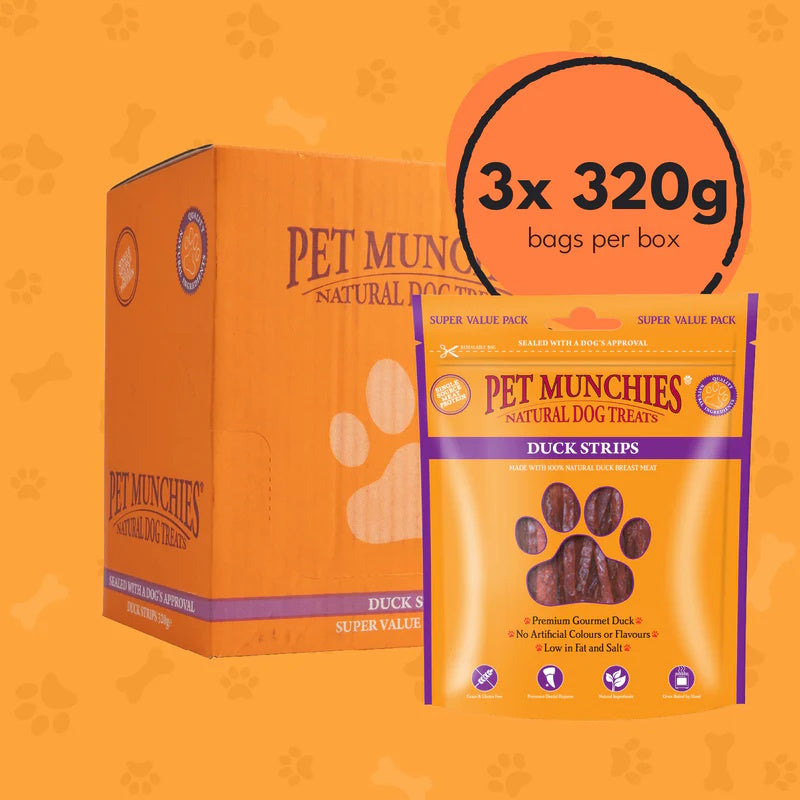 Pet Munchies Duck Strips 320g