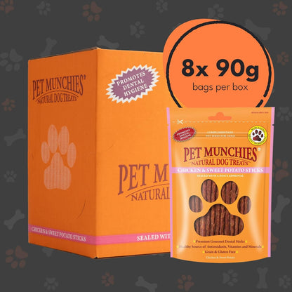 Pet Munchies Chicken & Sweet Potato Sticks 90g