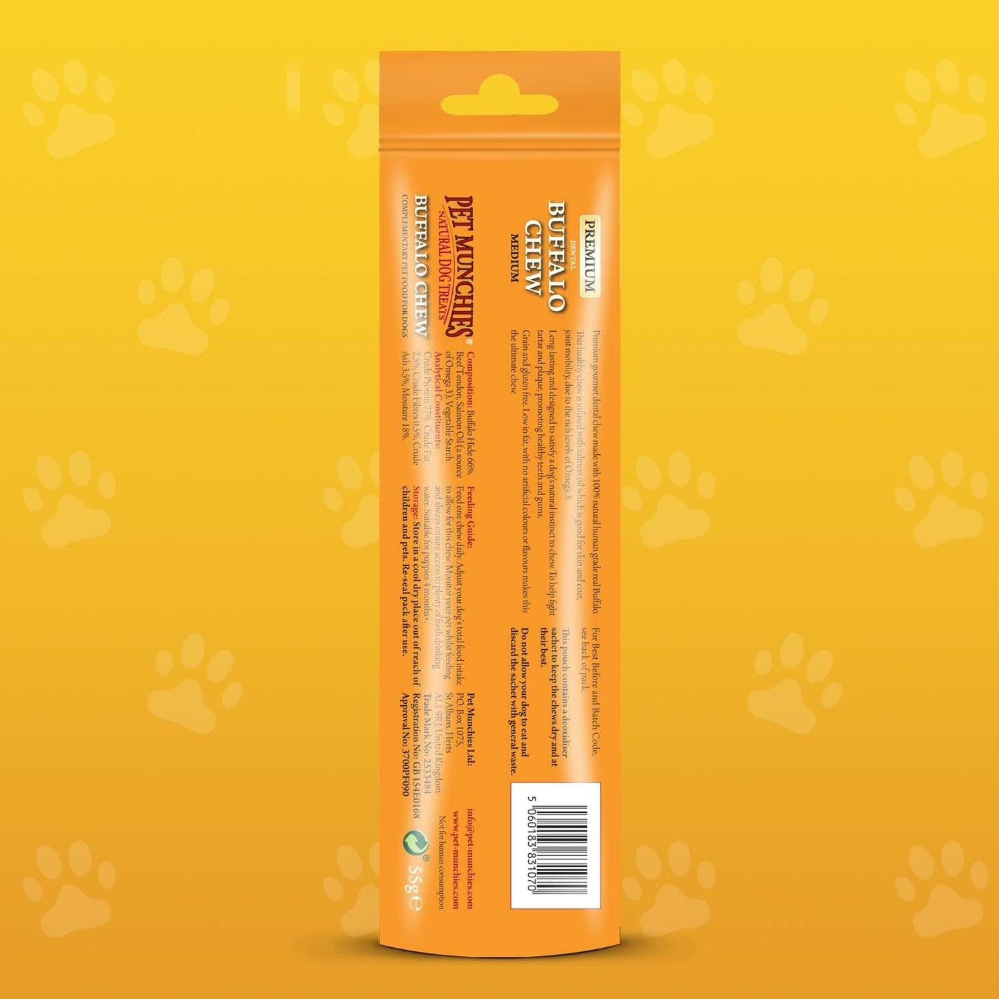 Pet Munchies Buffalo Chew Medium 55g