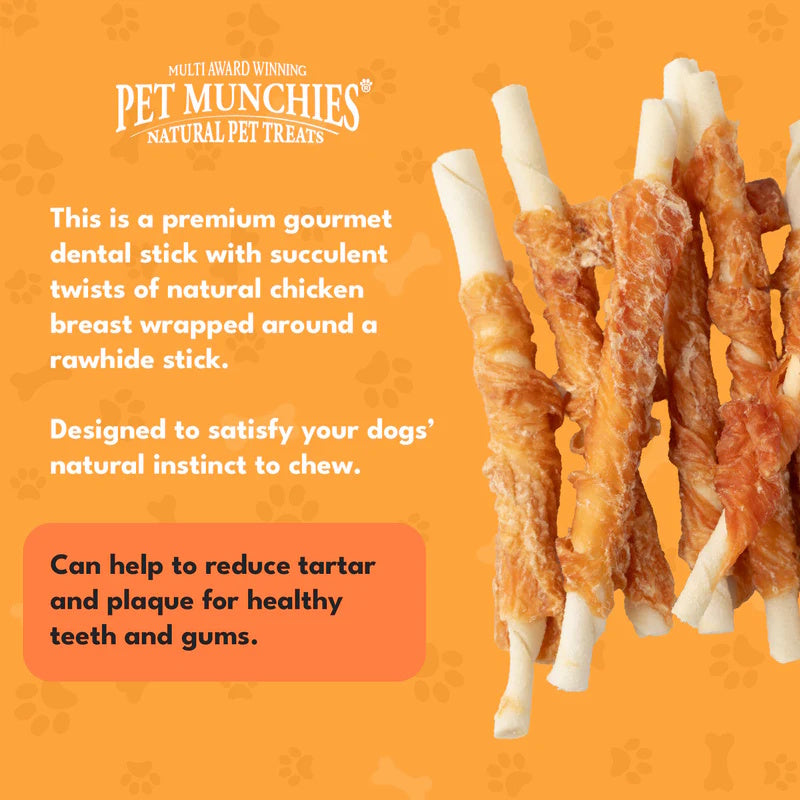 Pet Munchies Chicken Twists Dog Chew Treats 290g
