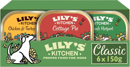 Lilys Kitchen Classic Dinners Multipack Wet Dog Food 6 x150g