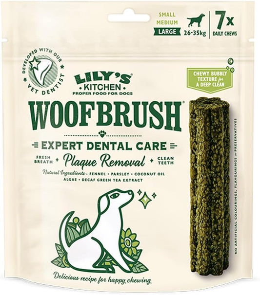 Lilys Kitchen Woof Brush Dental Chew Large 7 Pack