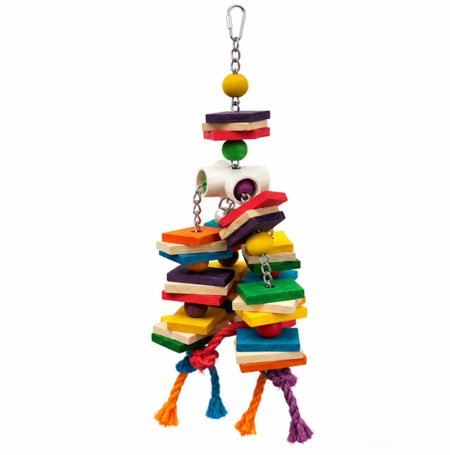 Sky Pets Zepplin Bird Toy With Coloured Blocks & Beads