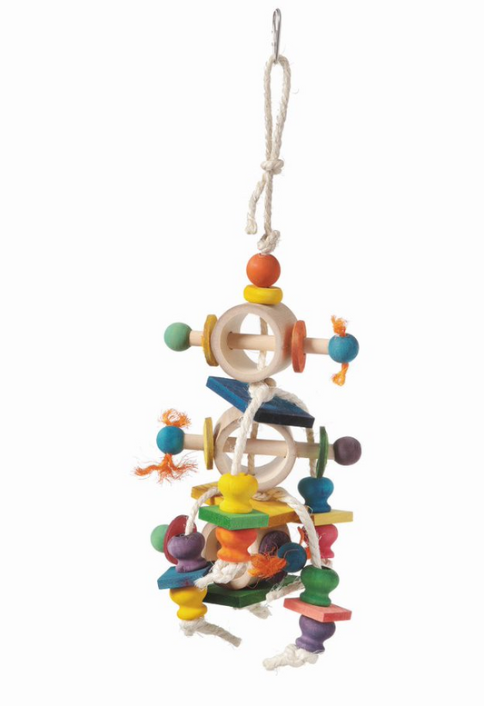 Adventure Bound Bamboo Cinamon Roll Parrot Toy