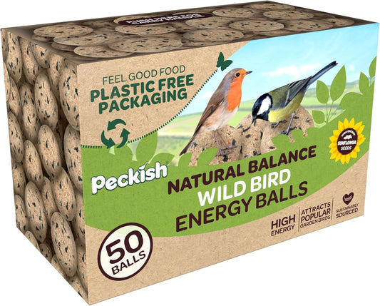 Peckish High Energy Natural Balance Fat Balls For Wild Birds 50 Bulk Box