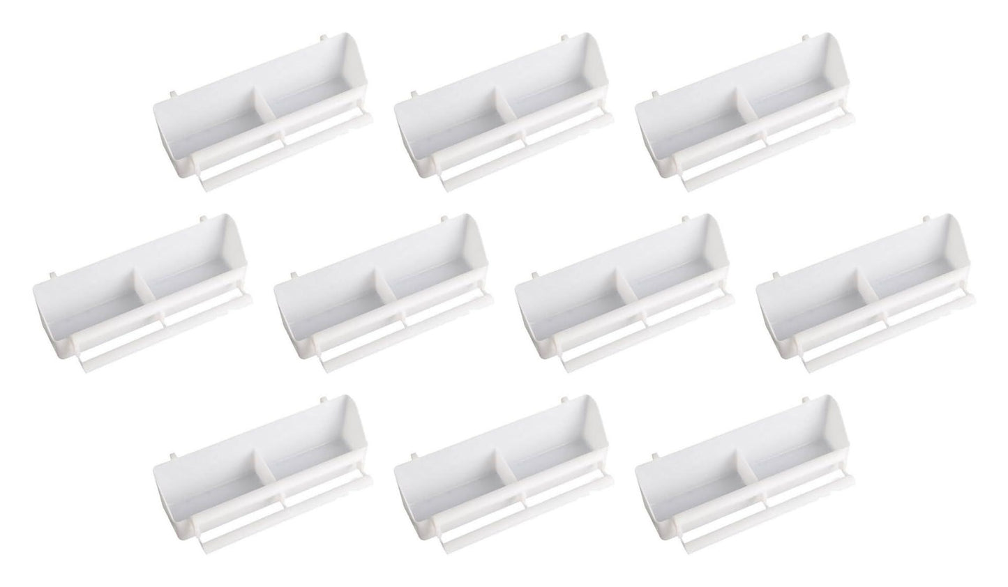 Wundapets Hang On Long Double White Bird Cage Feeder