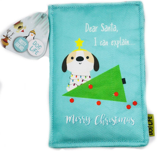Dog Life Dear Santa Plush Christmas Card