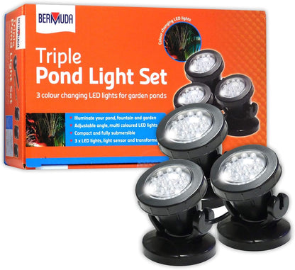 Bermuda Triple Pond Light Set - Colour Changing