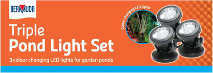 Bermuda Triple Pond Light Set - Colour Changing