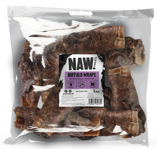 Naw Buffalo Wrapped Trachea Dog Chews 1kg