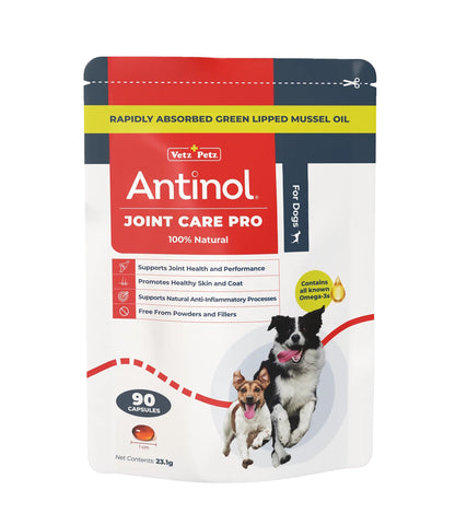 Antinol 100% Natural Joint Care Pro For Dogs 90 Capsules