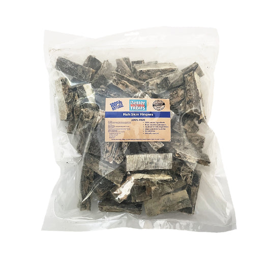 Better Natural Treats Fish Skin Fingers Dog Chews 1kg