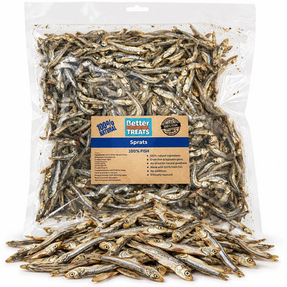 Better Natural Mini Sprats 1kg Bulk Value Bag Natural Treats Omega 3