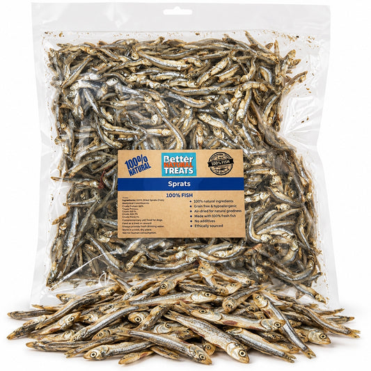Better Natural Mini Sprats 1kg Bulk Value Bag Natural Dog Treats Omega 3