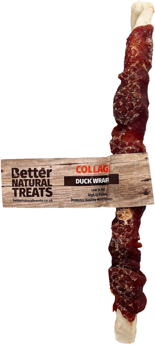 Better Natural Treats Duck Wrapped Collagen Stick Dog Chew 24cm