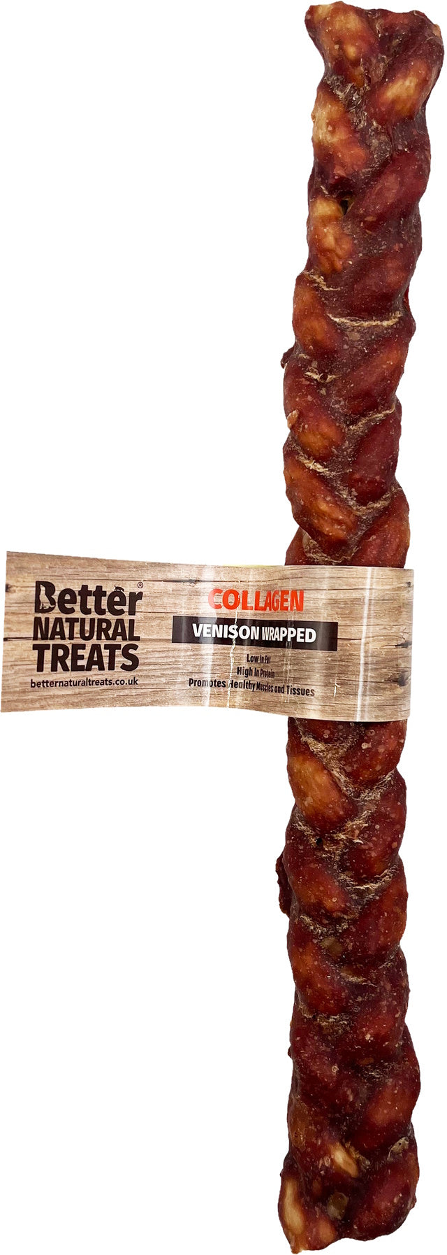 Better Natural Treats Venison Flavoured 12 Inch Plaited Puffed Collagen