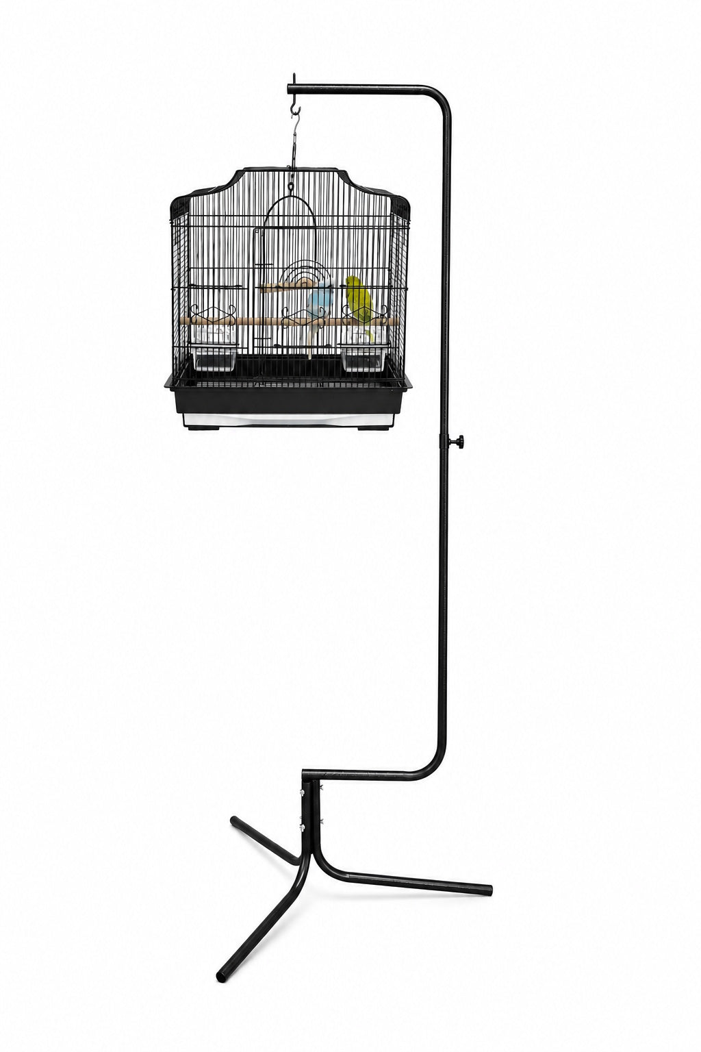 Wundapets P1 Adjustable Bird Cage Stand Antique Black