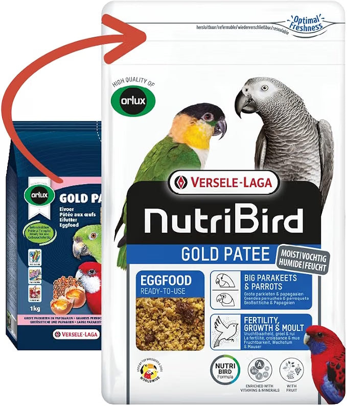 Versele-Laga Nutribird Gold Pate Large Parakeets & Parrots 1Kg
