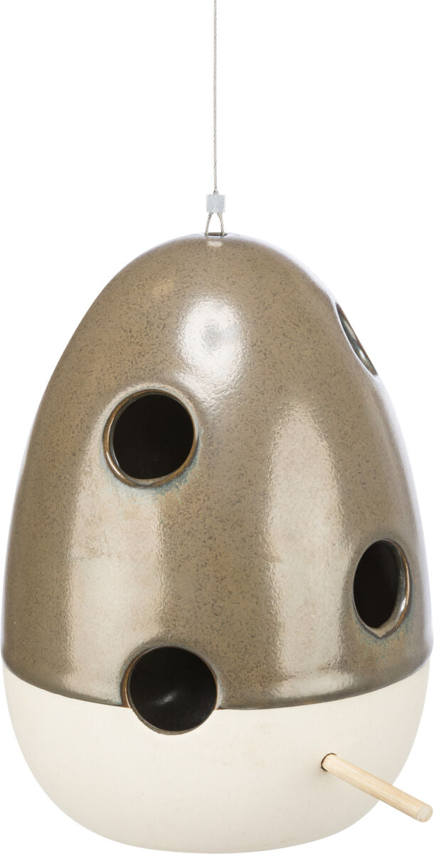 Trixie Wild Bird Ceramic Nesting Material Holder Outdoor Nest