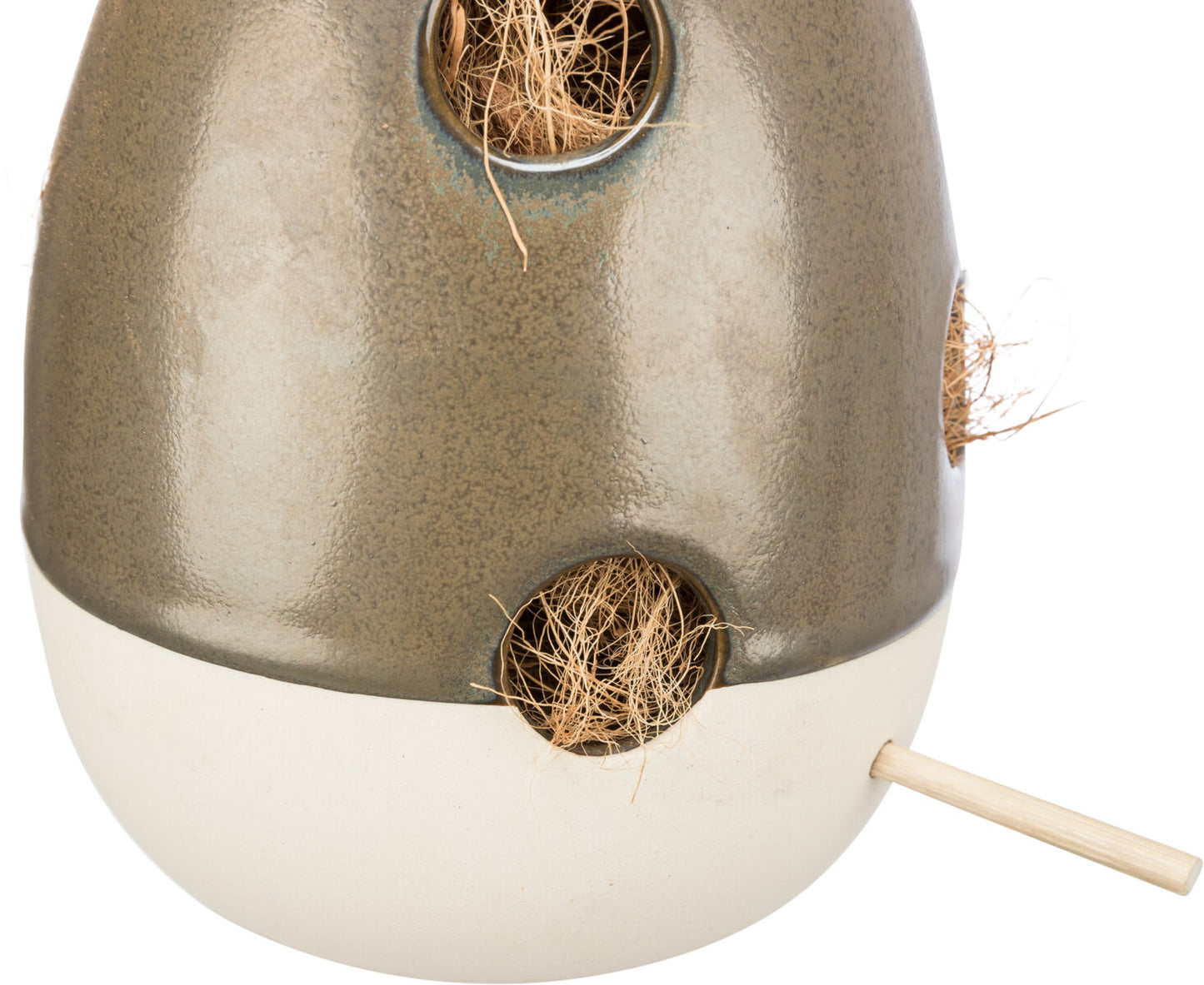 Trixie Wild Bird Ceramic Nesting Material Holder Outdoor Nest
