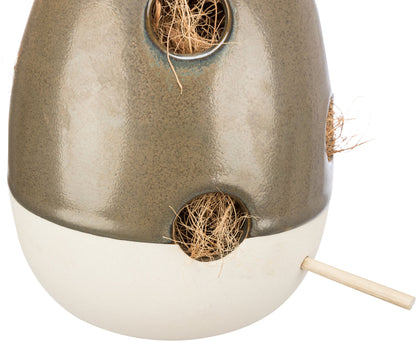 Trixie Wild Bird Ceramic Nesting Material Holder Outdoor Nest