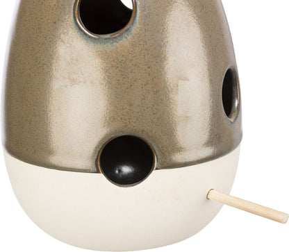 Trixie Wild Bird Ceramic Nesting Material Holder Outdoor Nest