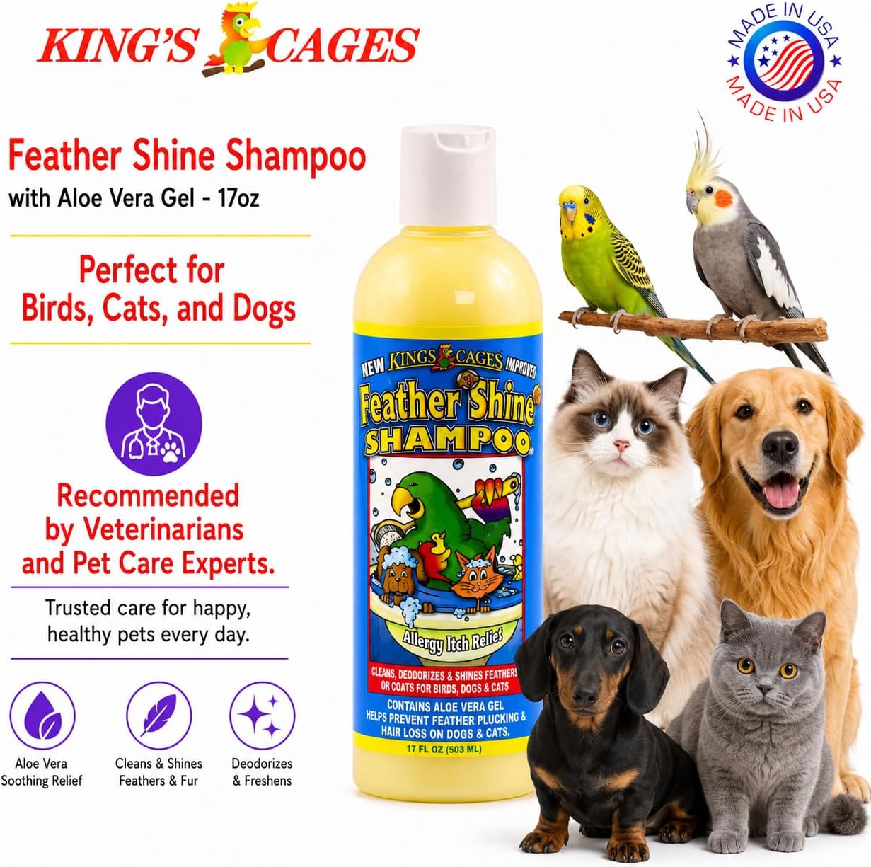 Feather Shine Shampoo 503ml 17oz