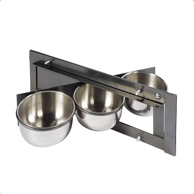 Sky Pets Swing Feeder 2 Bowls 4" Food Or Water Bird Feeders