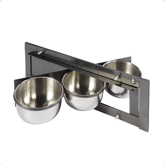 Sky Pets Swing Feeder 2 Bowls 4" Food Or Water Bird Feeders