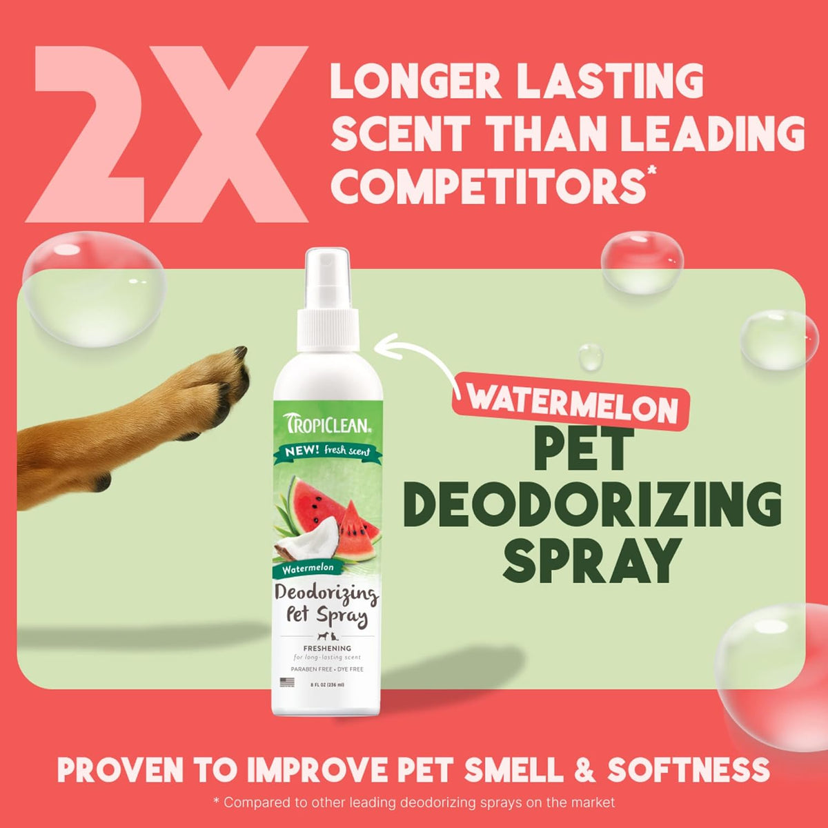 Tropiclean Watermelon Deodorant Spray 236ml