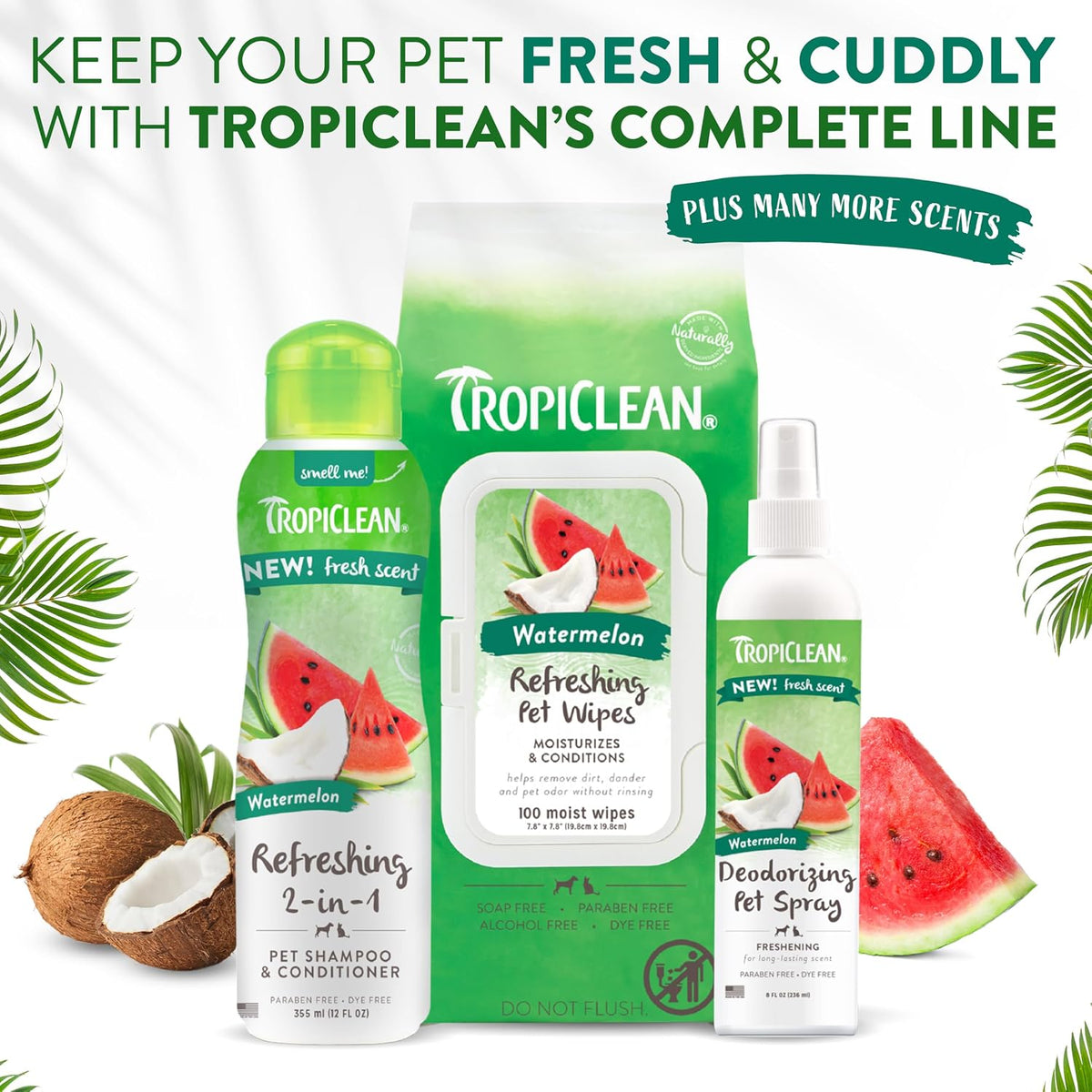 Tropiclean Watermelon Refreshing 2 in 1 Shampoo & Conditioner 355ml