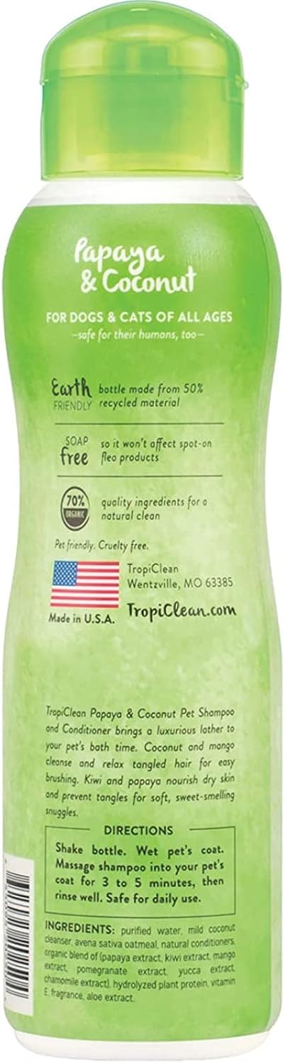 Tropiclean Papaya & Coconut Shampoo & Conditioner 355ml